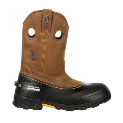 Image showing 4 th Georgia Boot Men's Muddog Composite Toe Waterproof Wellington Work Boots