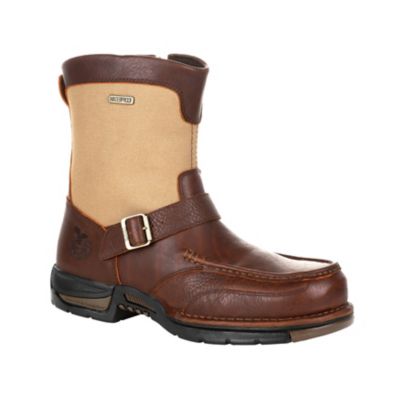 Georgia Boot Men's Athens Moc Toe Waterproof Side-Zip Boots