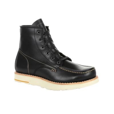 black wedge boots mens