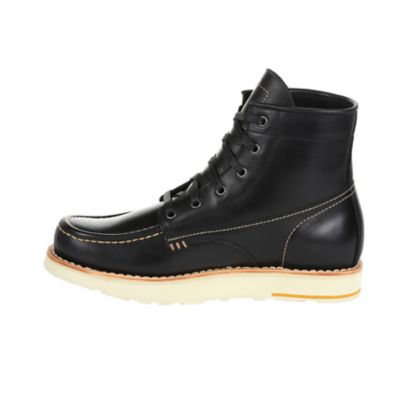 Image showing 6 th Georgia Boot Men's Small Batch Black Wedge Boot, GB00290