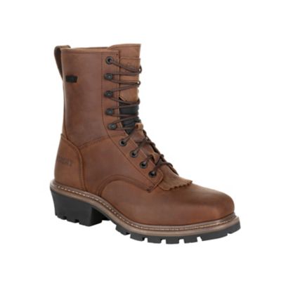 Rocky Men's Square Toe Waterproof Logger Work Boots