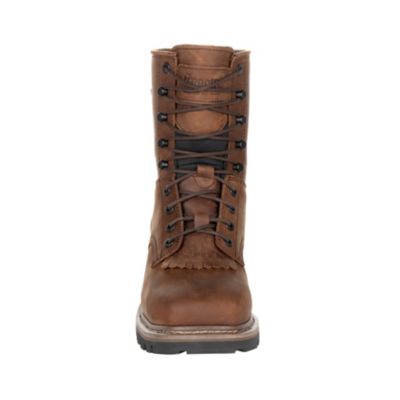 Image showing 3 th Rocky Men's Square Toe Waterproof Logger Work Boots