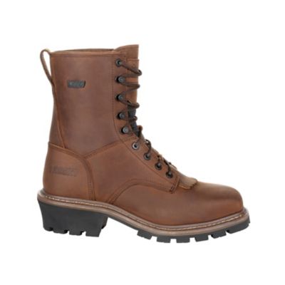 Image showing  Men's Square Toe Waterproof Logger Work Boots
