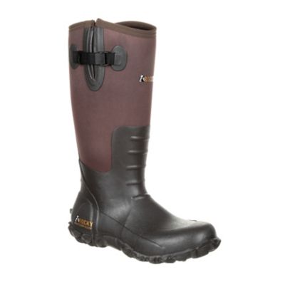 Rocky Men's Core Waterproof Rubber Outdoor Boots, 16 inch, Brown
