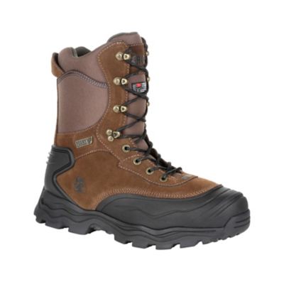 Rocky Men's Multitrax Waterproof Insulated Outdoor Boots, Brown/Black