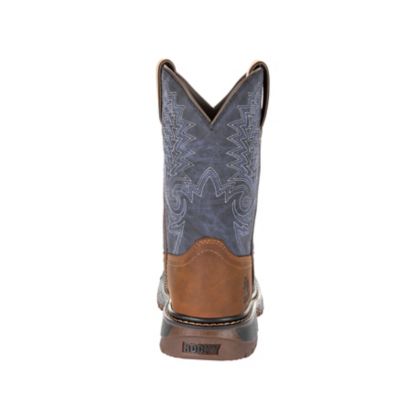 Image showing  Boys' FLX Ride Western Boots, Denim Brown