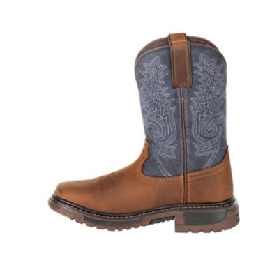Image showing  Boys' FLX Ride Western Boots, Denim Brown