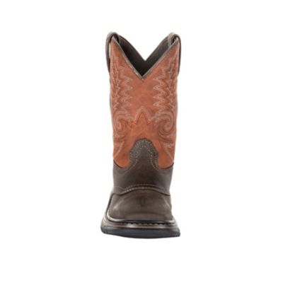 Image showing  Unisex Kids' FLX Ride Western Boots, Dark Chocolate/Burnt Orange