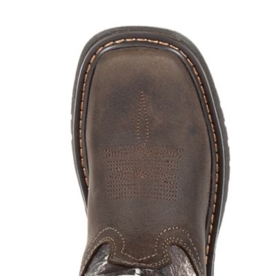 Image showing  Boys' FLX Ride Waterproof Western Boots, Brown Realtree Camo