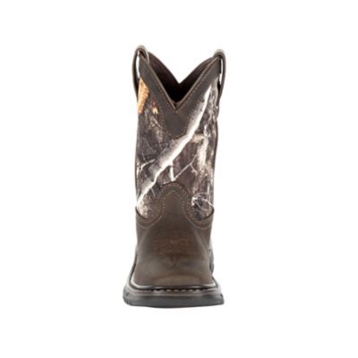 Image showing  Boys' FLX Ride Waterproof Western Boots, Brown Realtree Camo