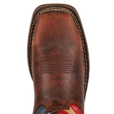 Image showing  Men's Rebel Steel Toe Work Boots, Dark Brown/Union Flag