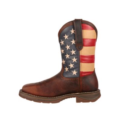 Image showing 6 th Durango Men's Rebel Steel Toe Work Boots, Dark Brown/Union Flag
