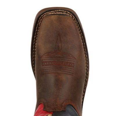 Image showing  Men's Rebel Texas Flag Work Boots, Dark Brown