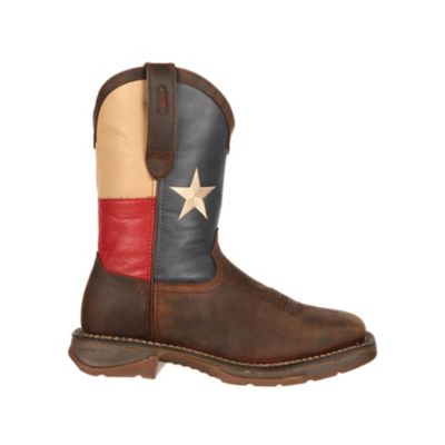 Image showing  Men's Rebel Texas Flag Work Boots, Dark Brown