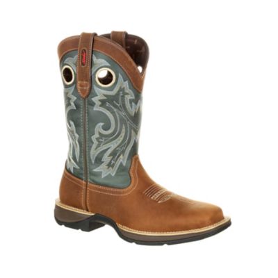Durango Saddlelhorn Rebel Pull-On Western Boots, Saddlehorn and Clover