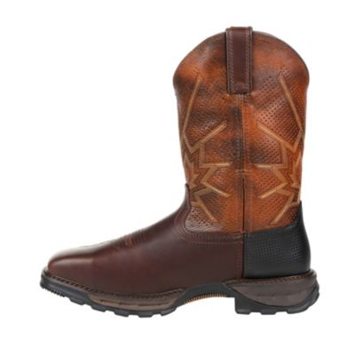 Image showing 6 th Durango Men's Steel Toe Tobacco Maverick XP Ventilated Pull-On Work Boots, Tobacco