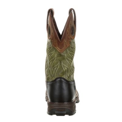 Image showing  Men's Maverick XP Waterproof Western Work Boots, Oiled Brown and Forest Green