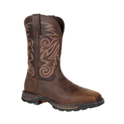 Durango Men's Maverick XP Steel Toe Waterproof Western Work Boots, Burly Brown