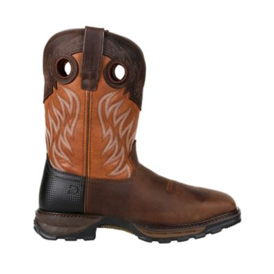 Image showing 6 th Durango Rugged Maverick XP Western Steel Toe Work Boots, Rugged Brown