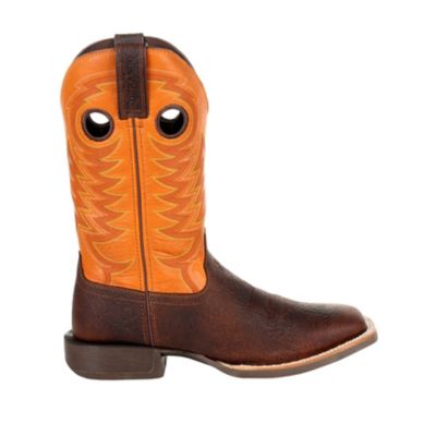 Image showing  Men's Rebel Pro Orange Western Boots, Bay Brown/Monarch Orange