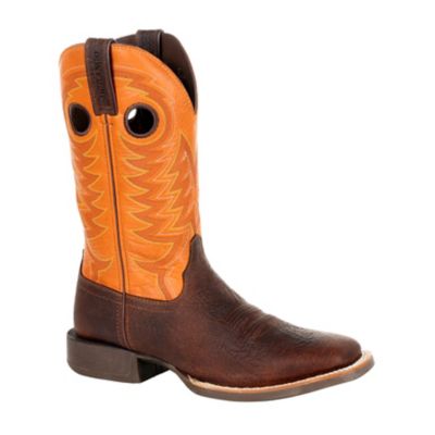 Durango Men's Rebel Pro Orange Western Boots, Bay Brown/Monarch Orange