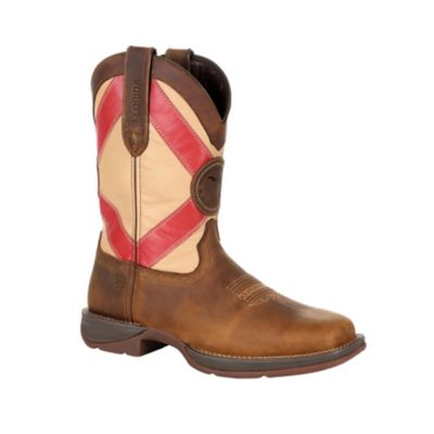 Durango Men s Rebel Steel Toe Work Boots Dark Brown Union Flag 1 Pair 1449691 at Tractor Supply Co