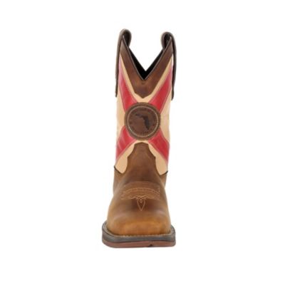 Image showing  Rebel Florida Flag Western Boots, Saddle Brown