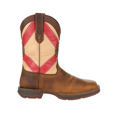 Image showing  Rebel Florida Flag Western Boots, Saddle Brown