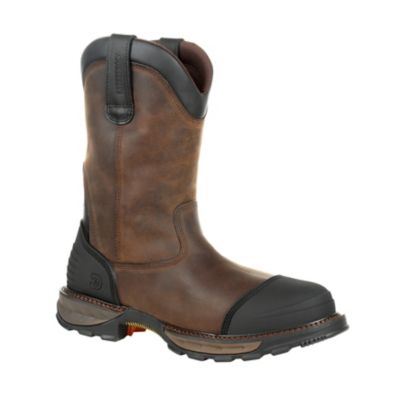 Durango Distressed Grizzly Full-Grain Leather Waterproof Composite Toe Maverick XP Western Boots, Padded Collar