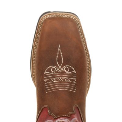 Image showing  Women's Briar Brown Rebel Western Work Boots, Briar Brown/Rusty Red