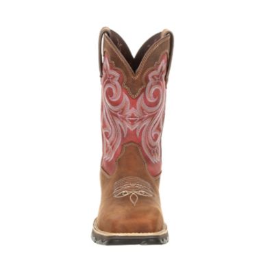 Image showing  Women's Briar Brown Rebel Western Work Boots, Briar Brown/Rusty Red