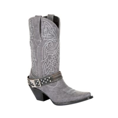Durango Women's Crush By Durango Graphite Flag Accessory Western Boots, Distressed Graphite, DRD0329 Very nice looking boots but are sized a little big