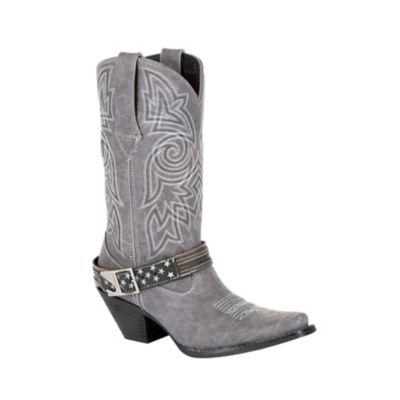 Durango Women's Crush By Durango Graphite Flag Accessory Western Boots, Distressed Graphite, DRD0329