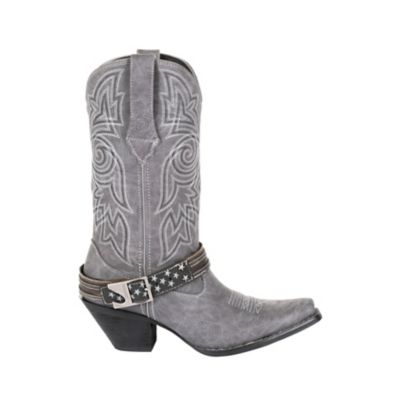 Image showing  Women's Crush By Durango Graphite Flag Accessory Western Boots, Distressed Graphite, DRD0329