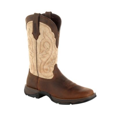 Durango Women's Lady Rebel Brown Western Boots, Bark Brown and Taupe