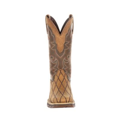 Image showing  Women's Lady Rebel By Durango Patchwork Western Boots, Marbled Tan and Chocolate, DRD0333