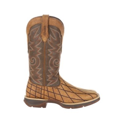 Image showing  Women's Lady Rebel By Durango Patchwork Western Boots, Marbled Tan and Chocolate, DRD0333