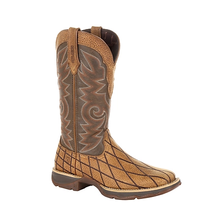 Durango Women's Lady Rebel By Durango Patchwork Western Boots, Marbled Tan and Chocolate, DRD0333