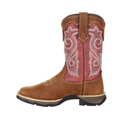 Image showing 6 th Durango Women's Lady Rebel Western Boots, Briar Brown/Rusty Red
