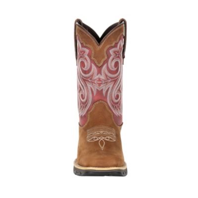 Image showing 3 th Durango Women's Lady Rebel Western Boots, Briar Brown/Rusty Red