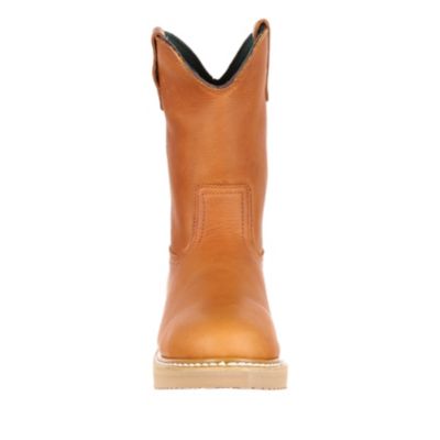 Image showing  Men's Steel Toe Wedge Pull-On Work Boots, 10 in.