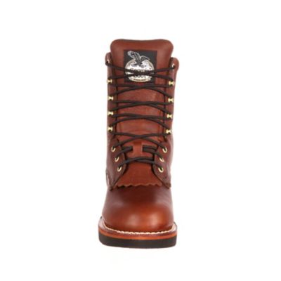 Image showing  Men's Farm and Ranch Round Toe Lacer Work Boots, 8 in.