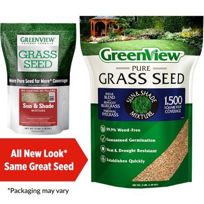 Image showing  Pure Grass Seed Sun & Shade Mixture, 3 lb. Bag - Covers up to 1,500 sq. ft.