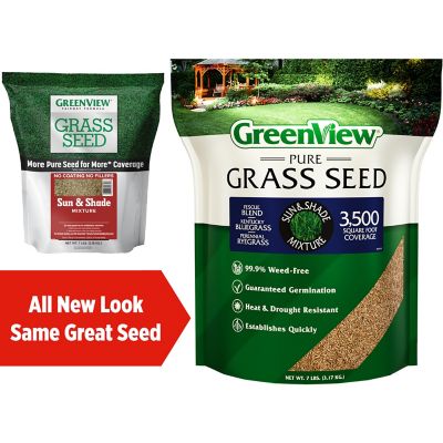 Image showing  Pure Grass Seed Sun & Shade Mixture, 7 lb. Bag - Covers up to 3,500 sq. ft.