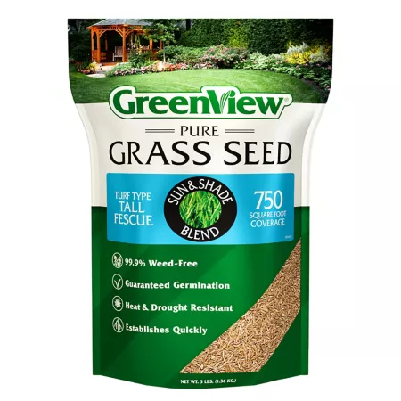 GreenView 3 lb Fairway Formula Turf Type Tall Fescue Grass Seed Mix for Sun and Shade Grass Seed