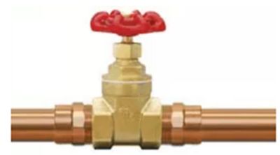 Image showing  3/4 in. SWT x SWT Heavy Pattern Brass Gate Valve