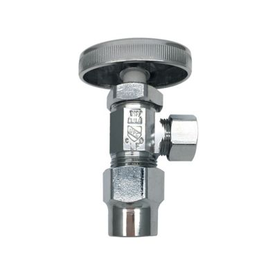 THEWORKS 1/2 in. CPVC Inlet x 3/8 in. OD Compression Outlet Brass Multi-Turn Angle Stop Valve