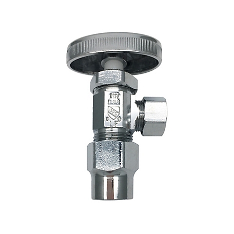 THEWORKS 1/2 in. CPVC Inlet x 3/8 in. OD Compression Outlet Brass Multi-Turn Angle Stop Valve