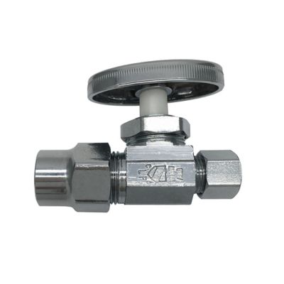 THEWORKS 1/2 in. CPVC Inlet x 3/8 in. OD Compression Outlet Brass Straight Stop Valve Multi-Turn