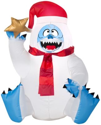 Gemmy 9.06 in. Airblown Sitting Bumble Holding Star Inflatable Christmas Decoration
